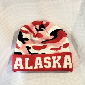 Women's Camo Beanie - Red, Pink, Black, White